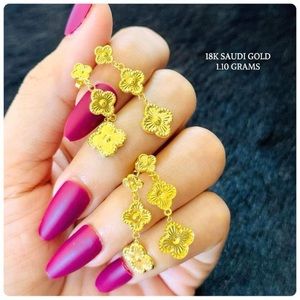 18k Saudi Gold Earing